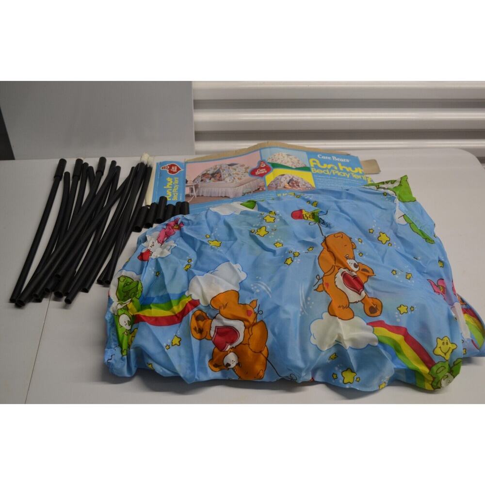 Care Bears Fun Hut Vintage 1985 Indoor Outdoor Bed Play Tent w/Box